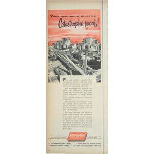 America Fore Catastrophe Proof Insurance Advertisement Print MOD